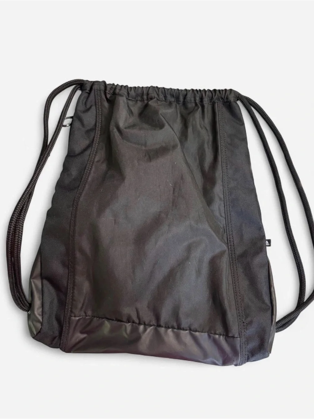 Adidas Drawstring Gym Sack Backpack Black Camo Neon Logo Zip Pocket